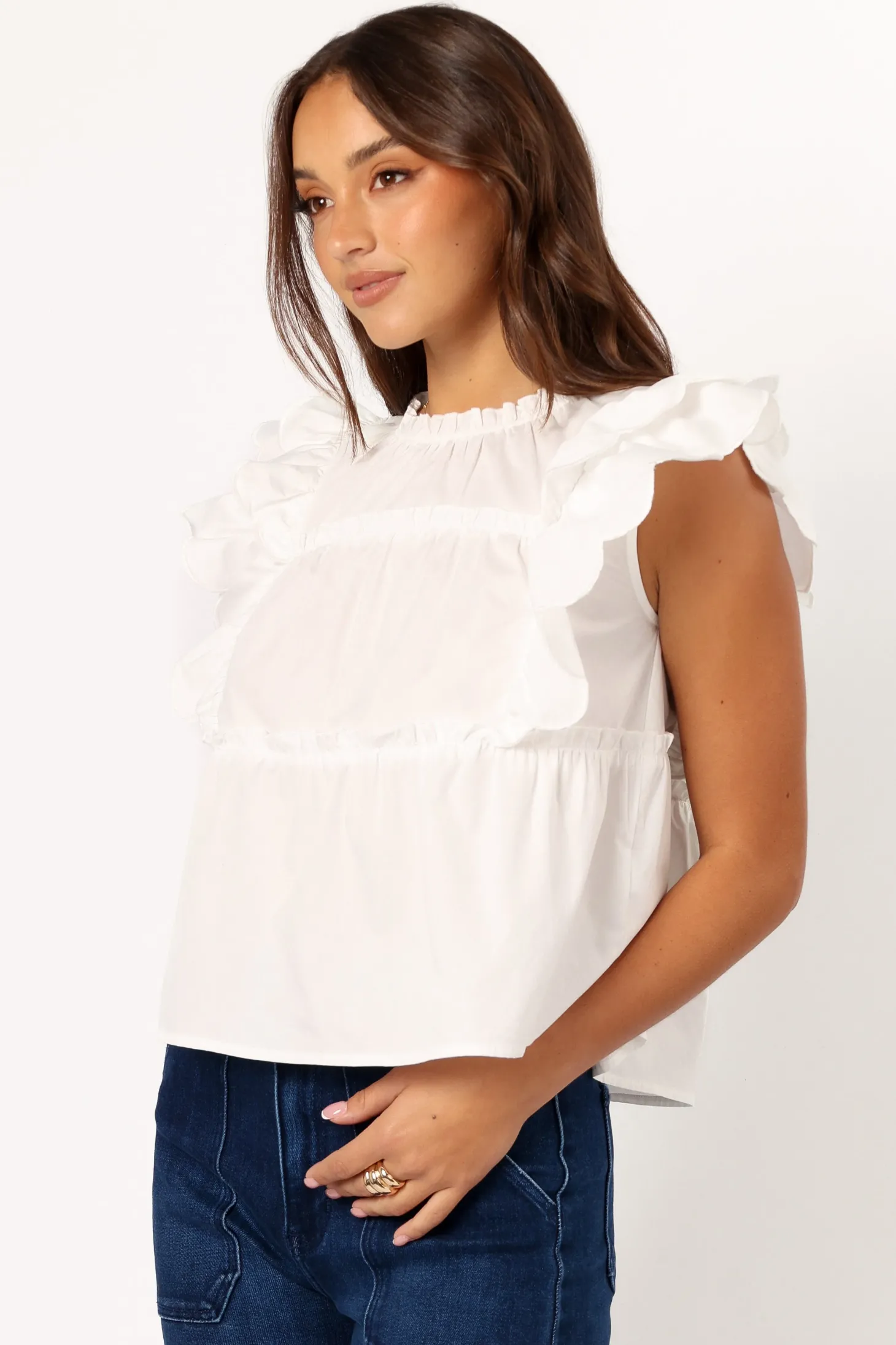 Elaine Ruffle Top