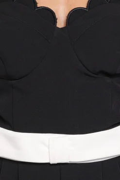 Elaria Scalloped Belted Jumpsuit