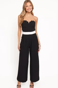 Elaria Scalloped Belted Jumpsuit