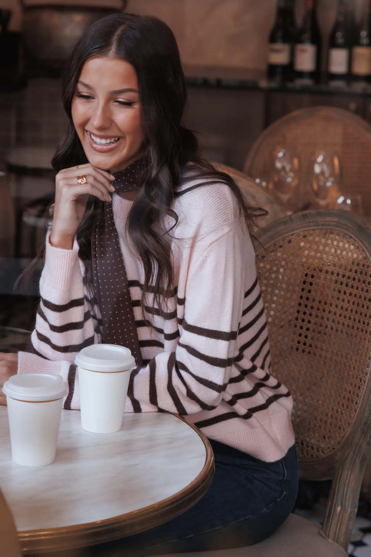 Eleanora Striped Knit Pullover Sweater