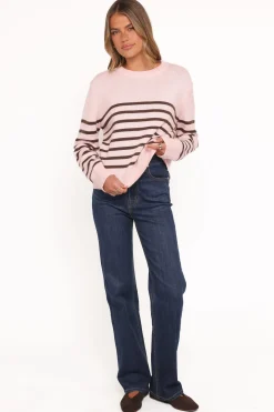 Eleanora Striped Knit Pullover Sweater