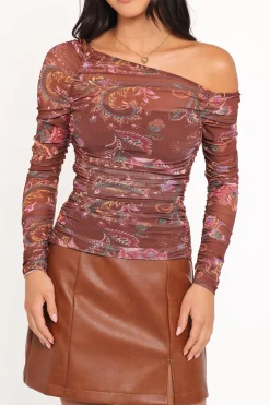 Elfrida Off Shoulder Mesh Top
