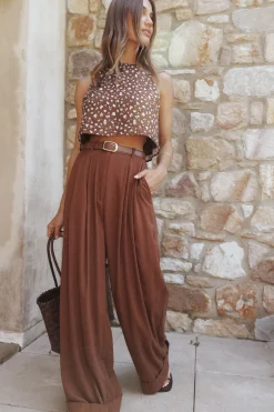 Elinor Cuffed Linen Pant