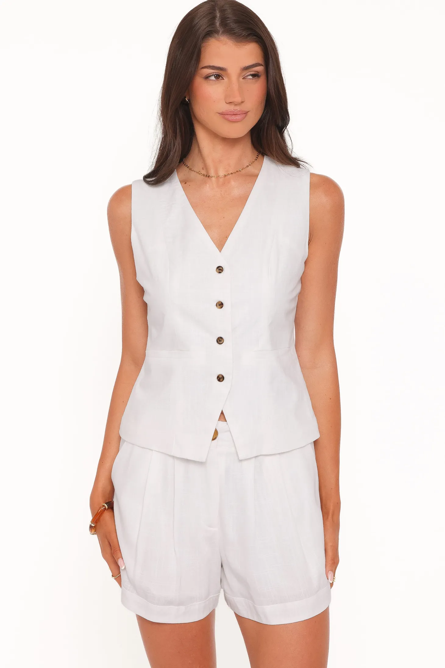 Elinor Cuffed Linen Short