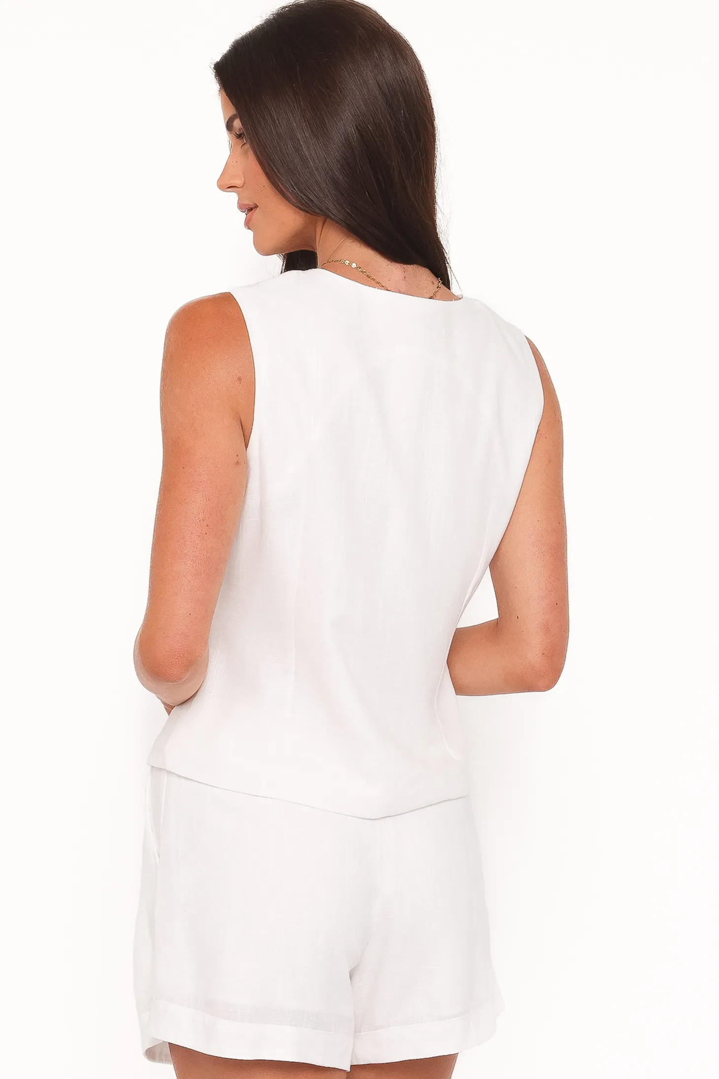 Elinor Cuffed Linen Short