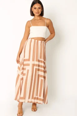 Elke Pleat Midi Skirt