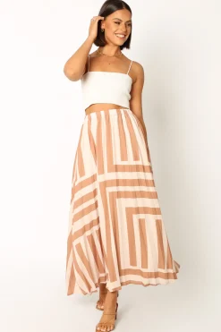 Elke Pleat Midi Skirt