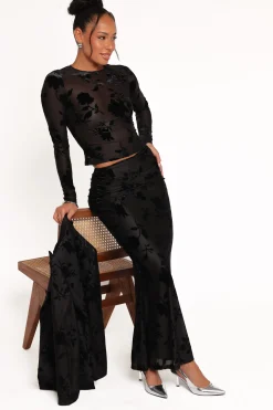 Emily Burnout Velvet Skirt