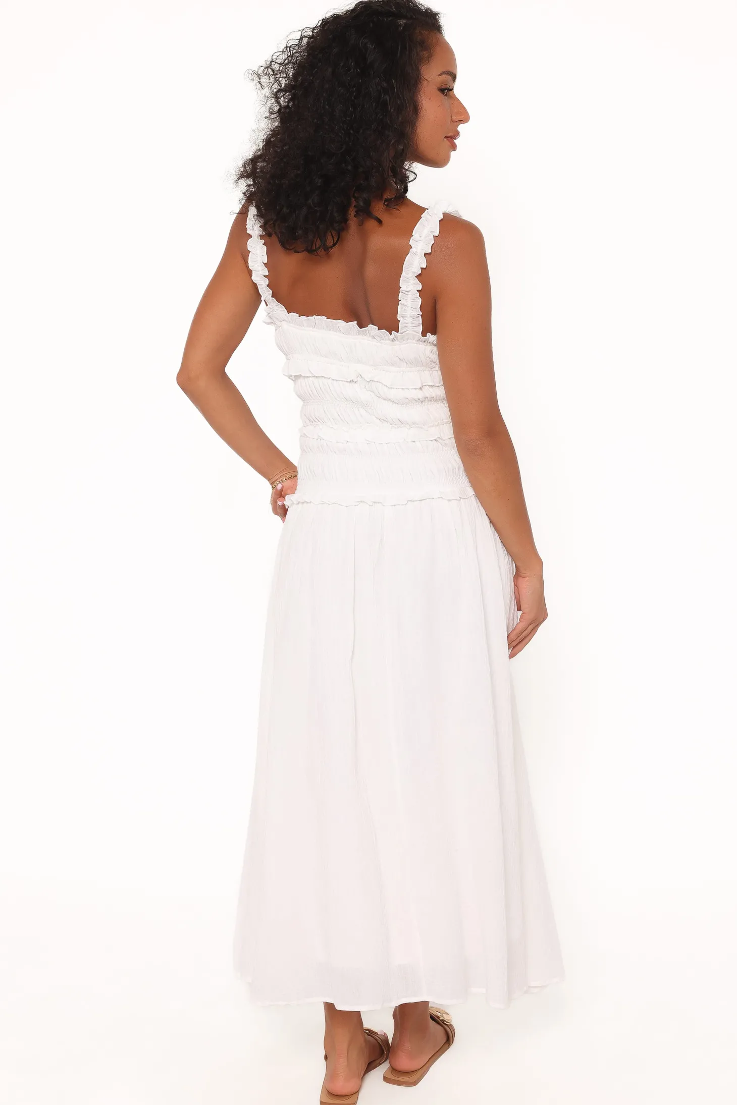 Enola Gather Midi Dress