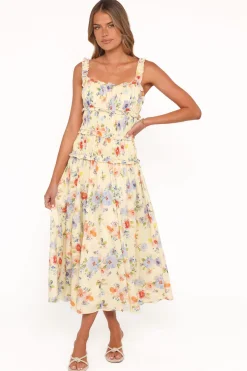 Enola Gather Midi Dress