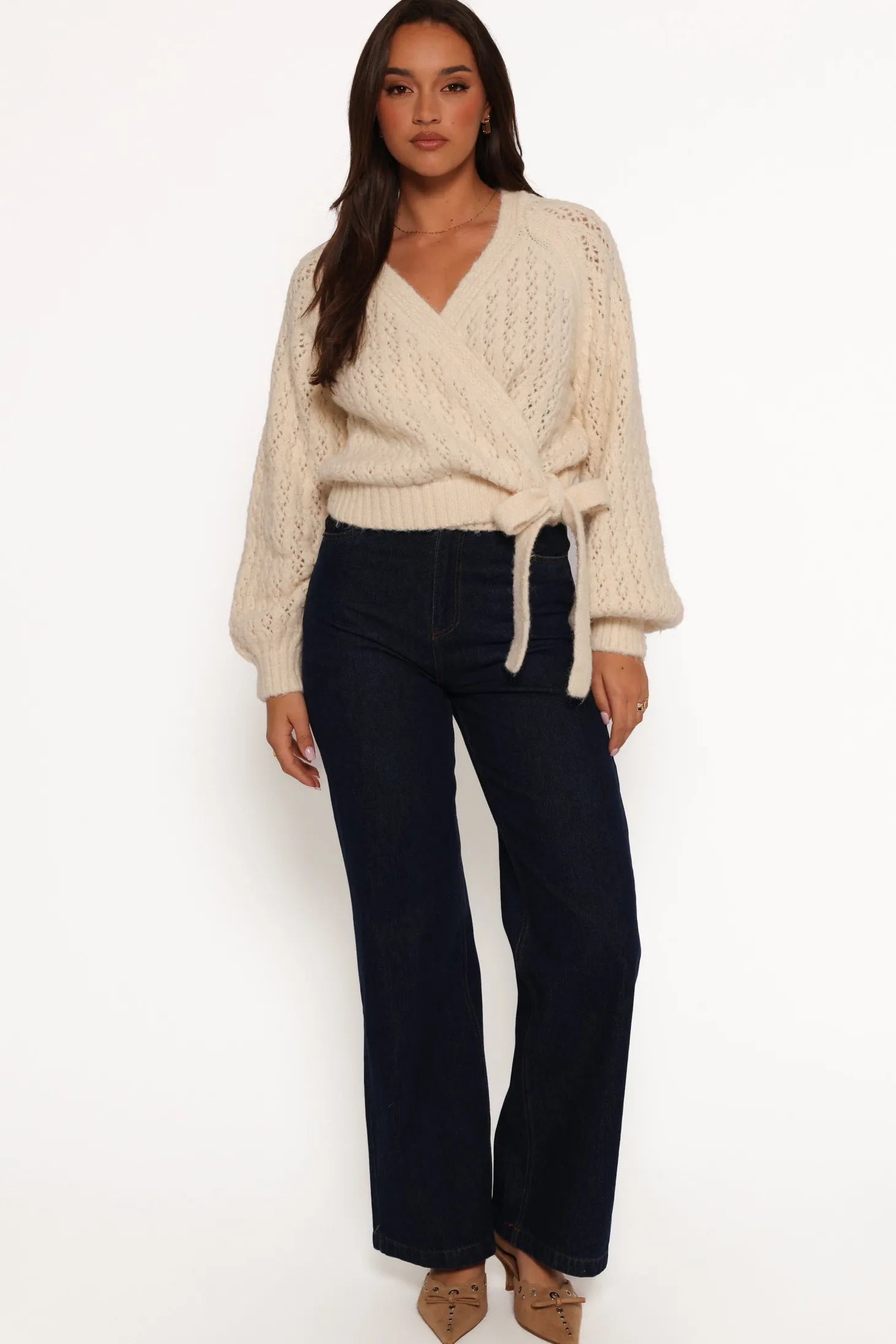 Etta Ballet Wrap Knit Sweater