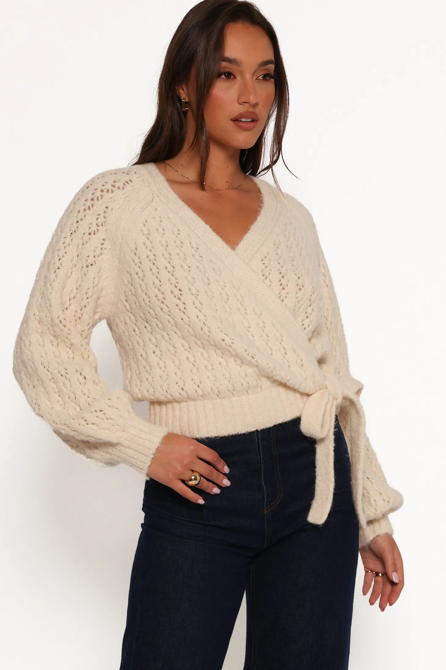 Etta Ballet Wrap Knit Sweater