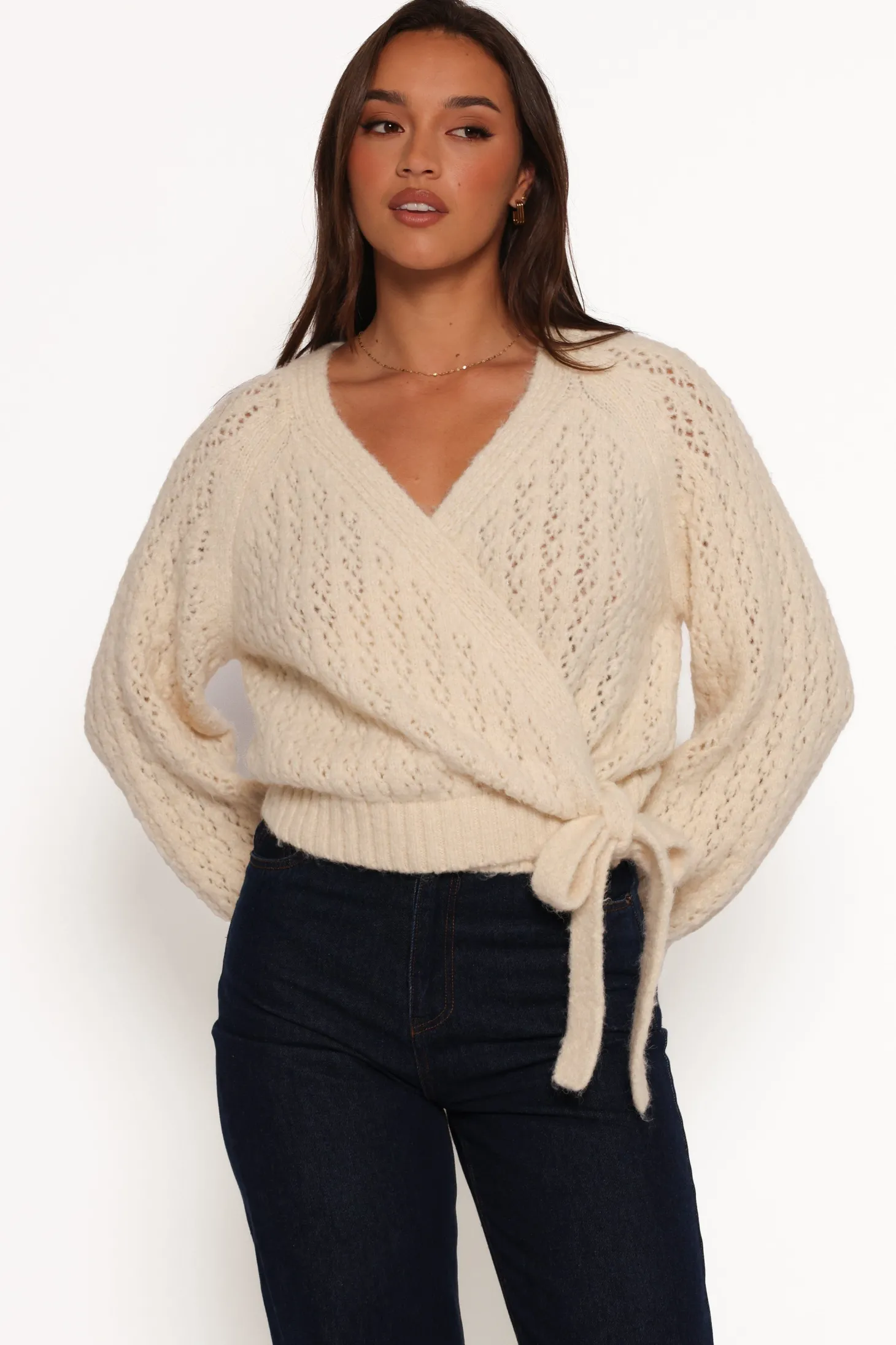 Etta Ballet Wrap Knit Sweater