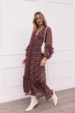 Evian Long Sleeve Maxi Dress