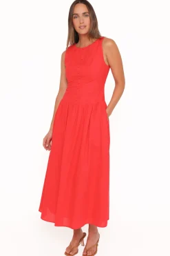 Evie Button Front Maxi Dress