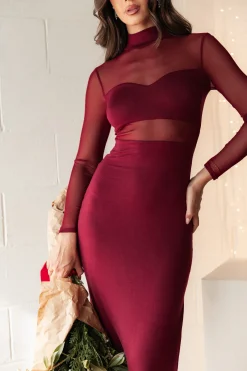 Farrow Long Sleeve Midi Dress