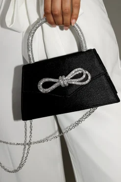 Flicka Rhinestone Bow Bag