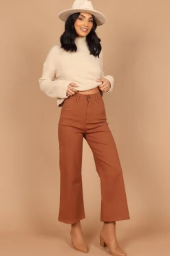 Georgette High Waisted Straight Leg Pants