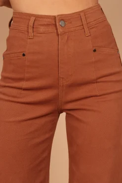 Georgette High Waisted Straight Leg Pants