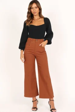 Gia Sweetheart Neck Bell Sleeve Knit Sweater