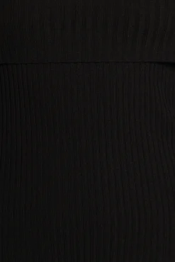 Gindie Ribbed Knit Off The Shoulder Pant Set