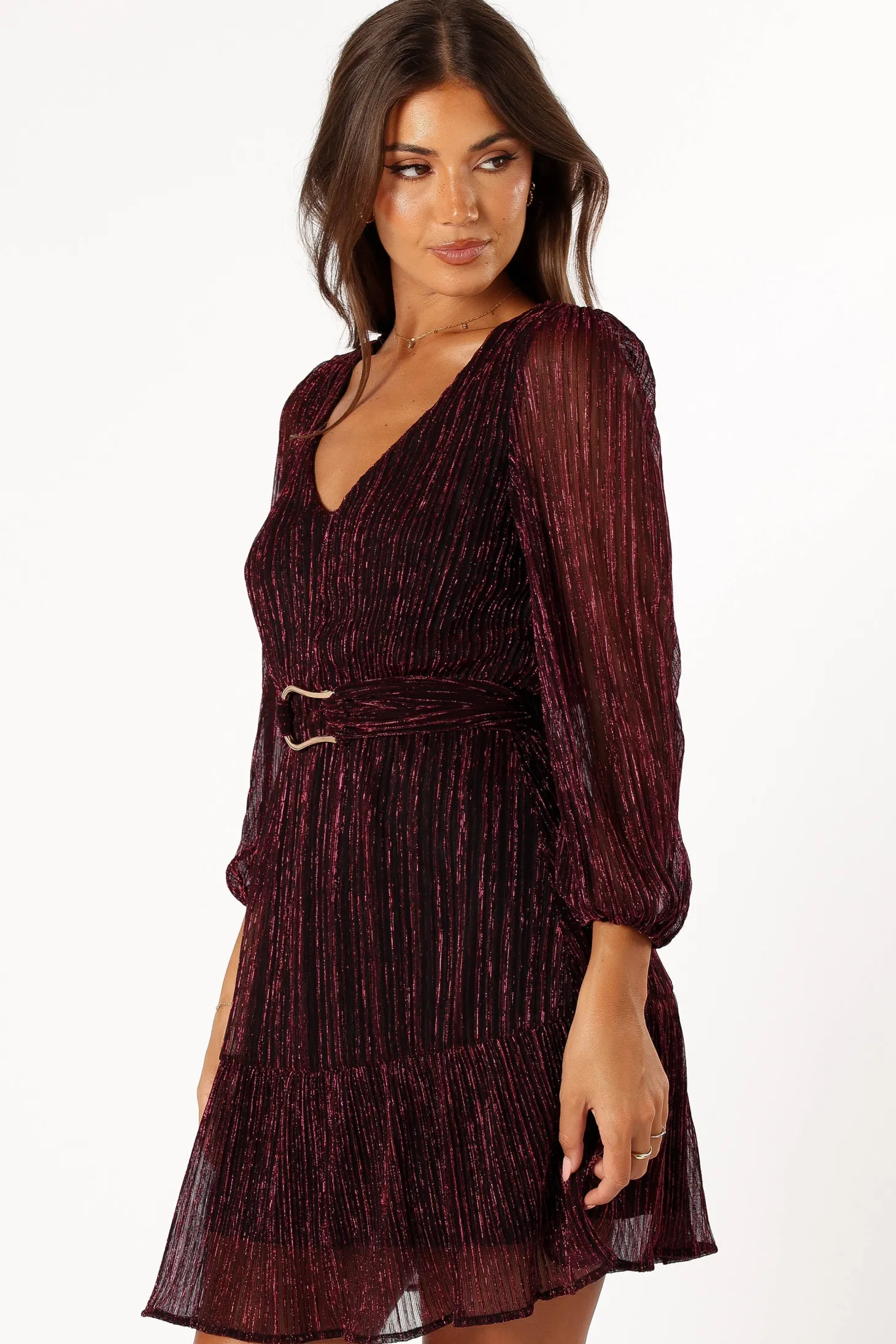 Glimmer Long Sleeve Mini Dress
