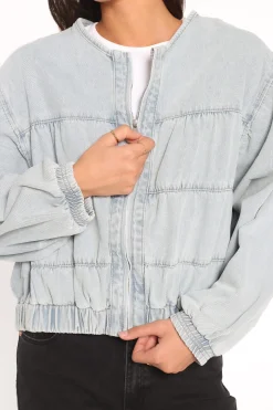 Gretal Denim Bomber Jacket
