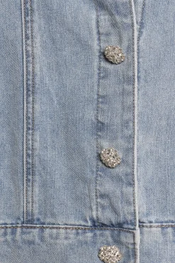 Hadley Ruffle Sleeve Denim Jacket