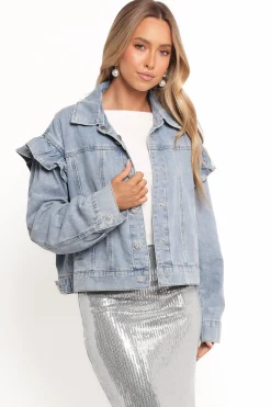Hadley Ruffle Sleeve Denim Jacket