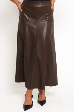 Haelee Faux Leather Skirt
