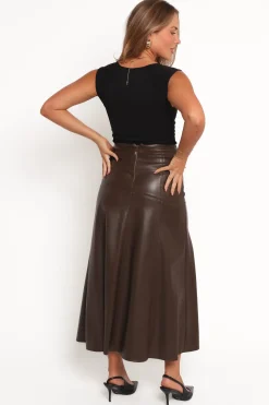 Haelee Faux Leather Skirt