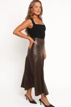 Haelee Faux Leather Skirt