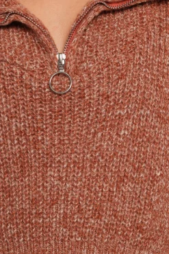 Hallow Collar Quarter Zip Sweater