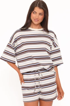 Hellen Stripe Short Set
