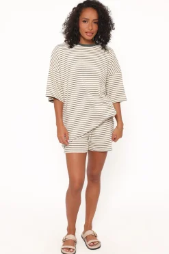 Hellen Stripe Short Set