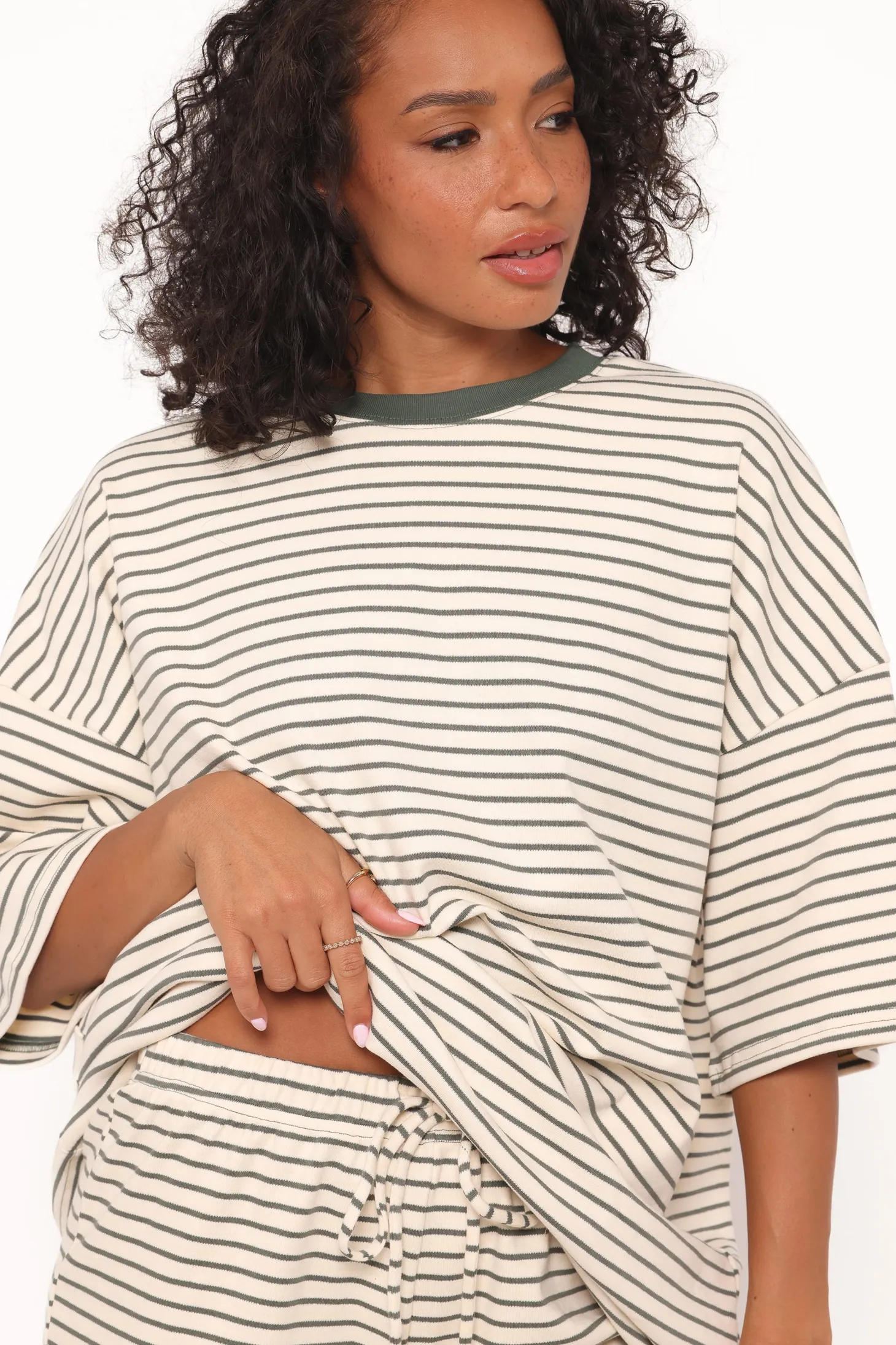 Hellen Stripe Short Set