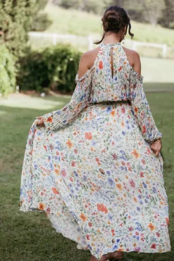 Hilary Pleated Maxi Dress