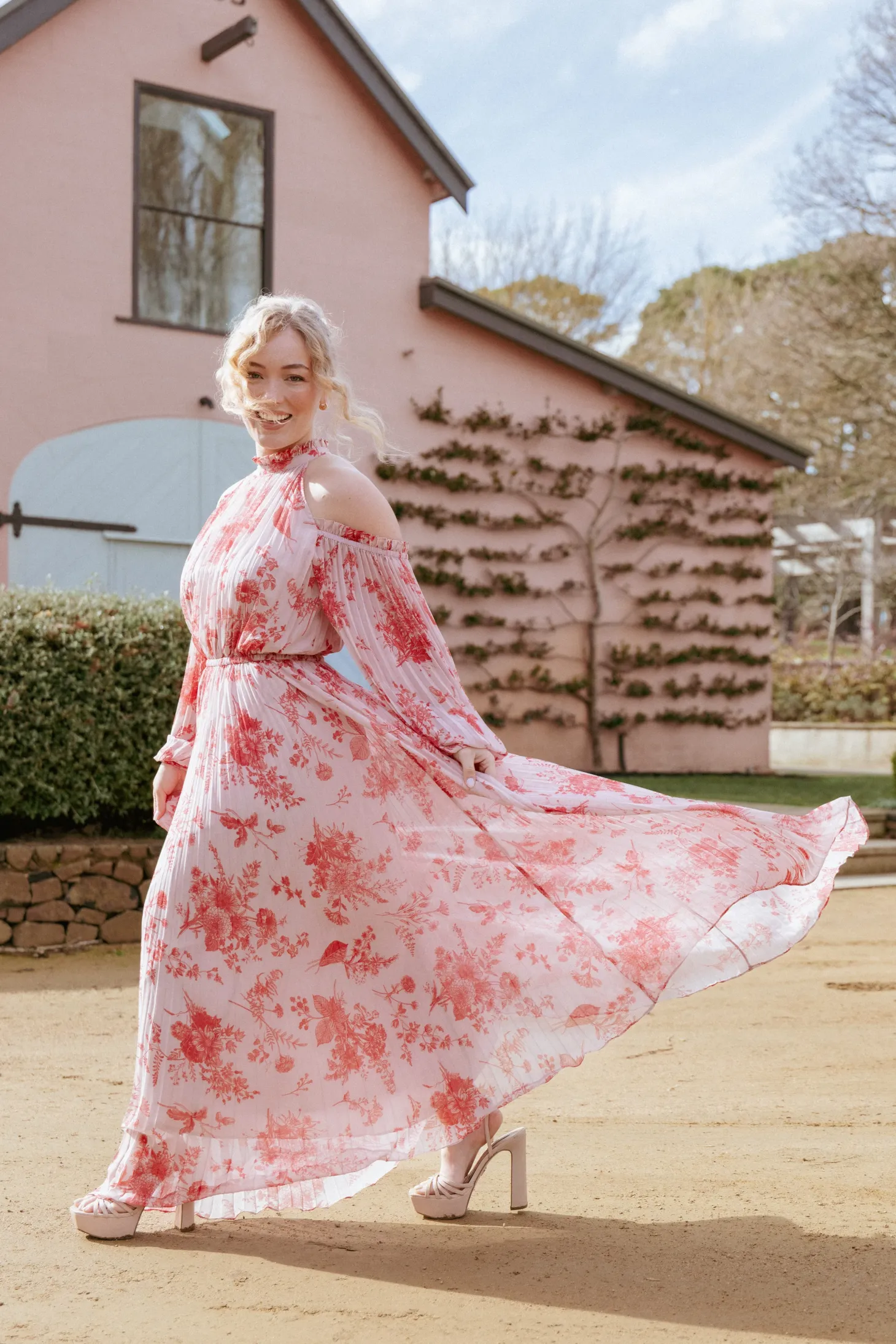 Hilary Pleated Maxi Dress