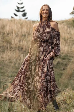 Hilary Pleated Maxi Dress