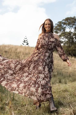 Hilary Pleated Maxi Dress