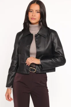 Hope Crop Faux Leather Jacket