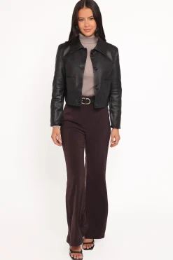 Hope Crop Faux Leather Jacket