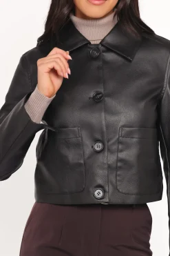 Hope Crop Faux Leather Jacket