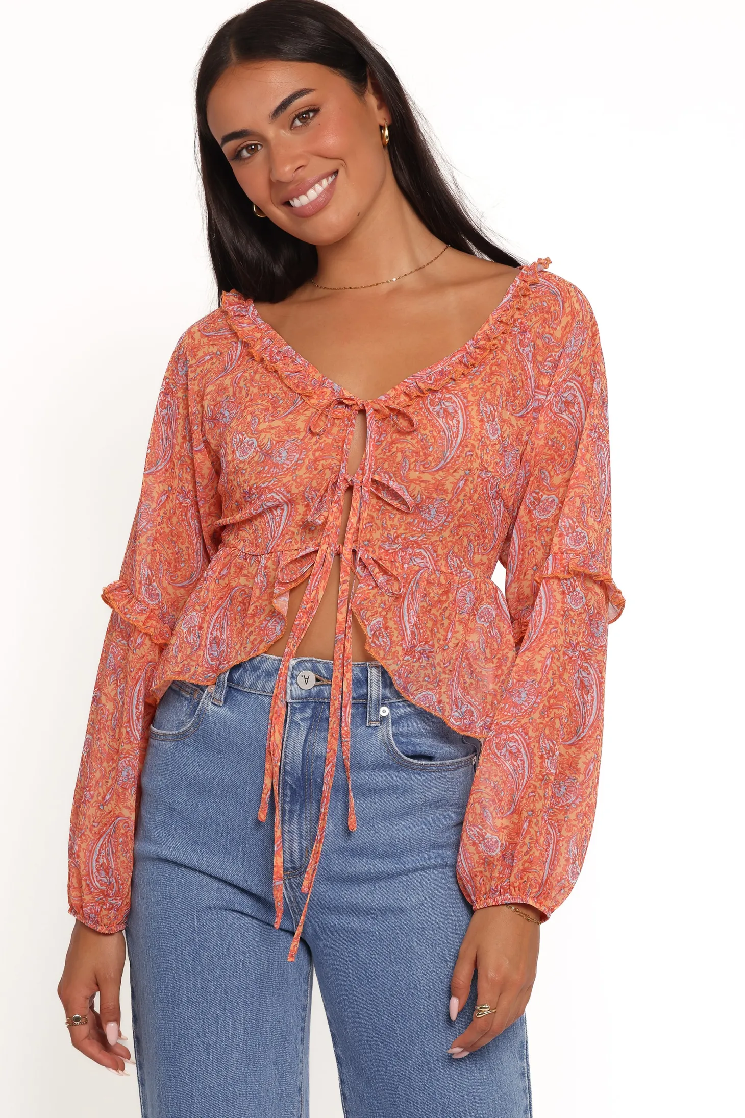 Isolt Tie Front Top