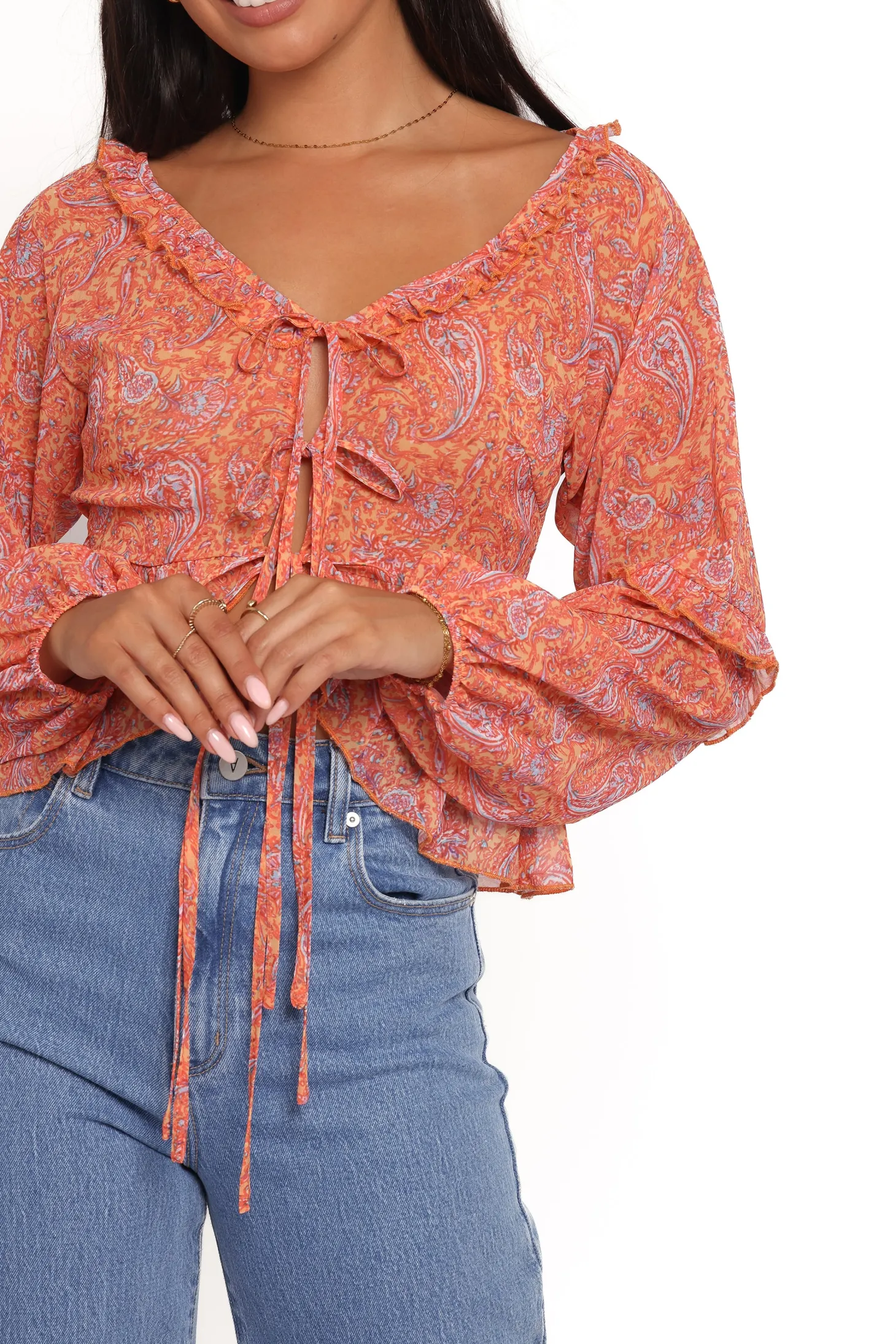 Isolt Tie Front Top
