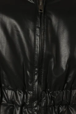 Ivanna Faux Leather Puff Sleeve Jacket