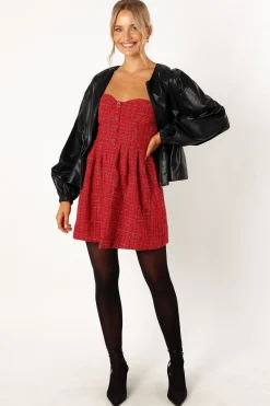 Ivanna Faux Leather Puff Sleeve Jacket