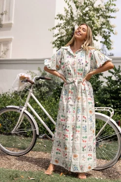 James Button Through Maxi Dress