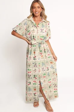 James Button Through Maxi Dress