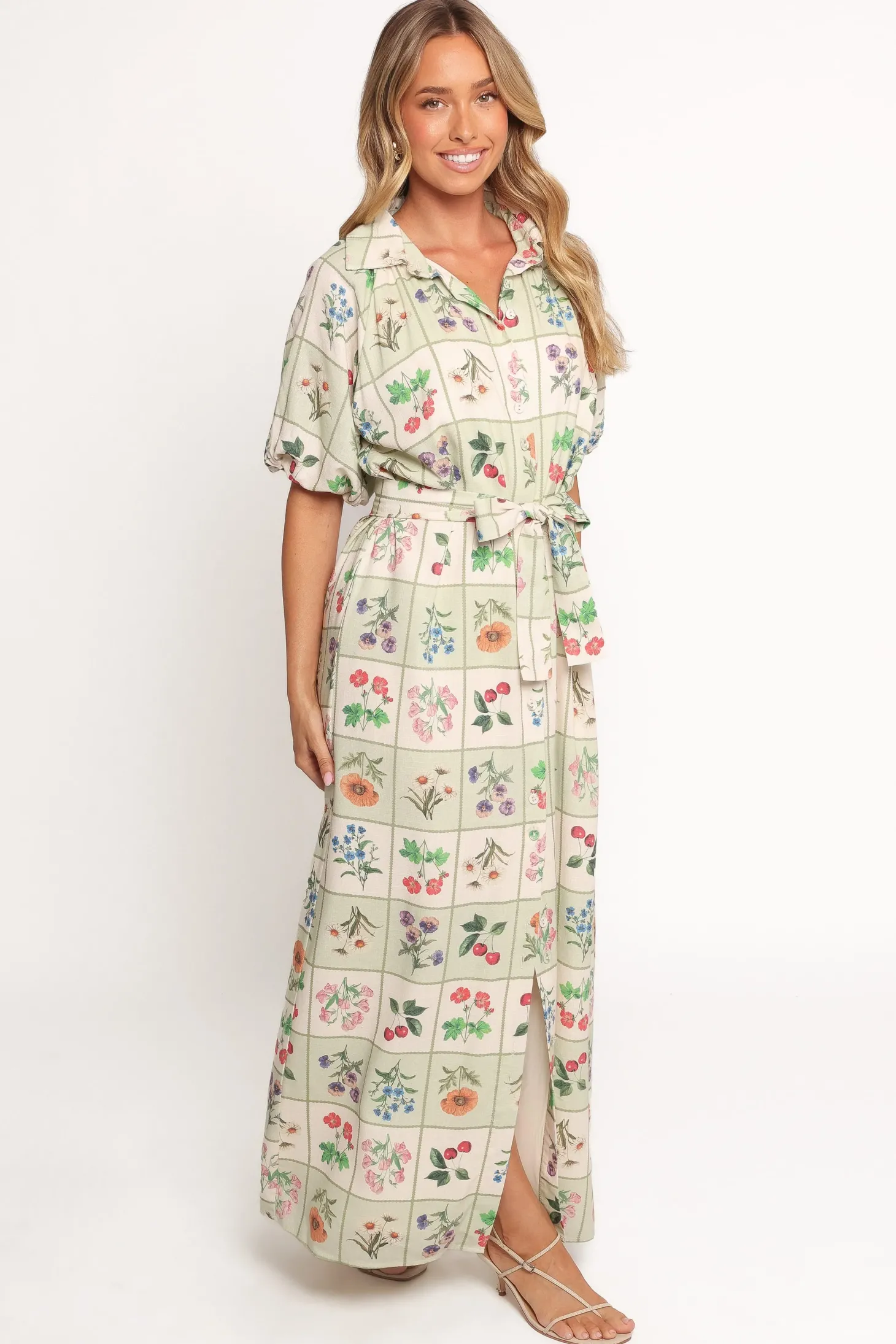 James Button Through Maxi Dress